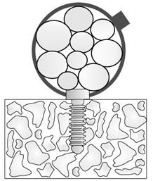 Схема установки дюбеля для кабельного бандажа